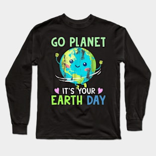 Happy Earth Day 2024 Funny Earth Day Dab Long Sleeve T-Shirt